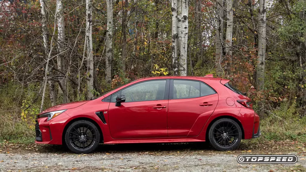 2024 toyota gr corolla side profile shot 3